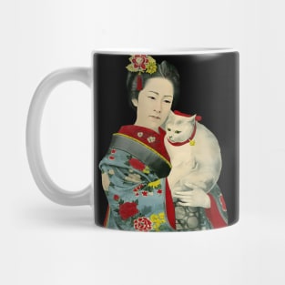 Neko and Japanese lady Mug